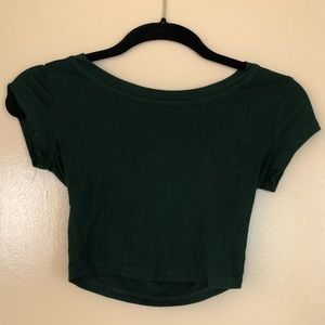 Green crop top